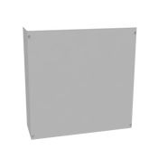 24248-SC1-NK - 24X8X24 Screw Cover Type 1 Ul Listed Steel No Knockouts Ansi 61 Gray Cover With Teardrop Slots Mounting Holes In Back